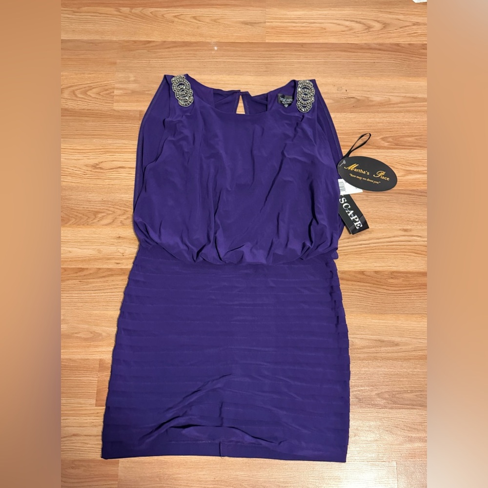 Xscape Navy Cutout Back Evening Gown Size 10 Formal